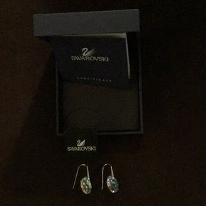 Swarovski crystal drop earrings for pierced ears